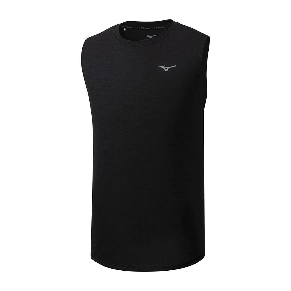 Mizuno Men's Tank Tops Impulse Core S/L Black - LTBGAZH-63